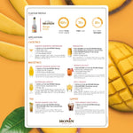 MONIN Mango Fruitmix 1000ml bottle, dry grocery product with vibrant mango flavor, ideal for beverages and desserts.