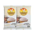 Nokkrayangkoo Pair Of Egrets fragrant rice in silver bags, dry grocery product with detailed packaging and branding.