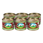 Double Pigeon Green Mustrad Pickle in a jar, 140g, part of a pack of six, for dry grocery use.
