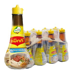 Maggi seasoning sauce bottles, 100ml each, in a pack of 8, showing the MAGGI brand label and clear plastic bottles.