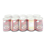 Canned U-CHEF Mackerel in tomato sauce, 145g per can, stacked in a row, ready for cooking or serving.