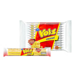 VOIZ Voiz Cracker Butter snack pack, 24g x12, dry grocery confectionery with crispy cracker and sweet butter filling.