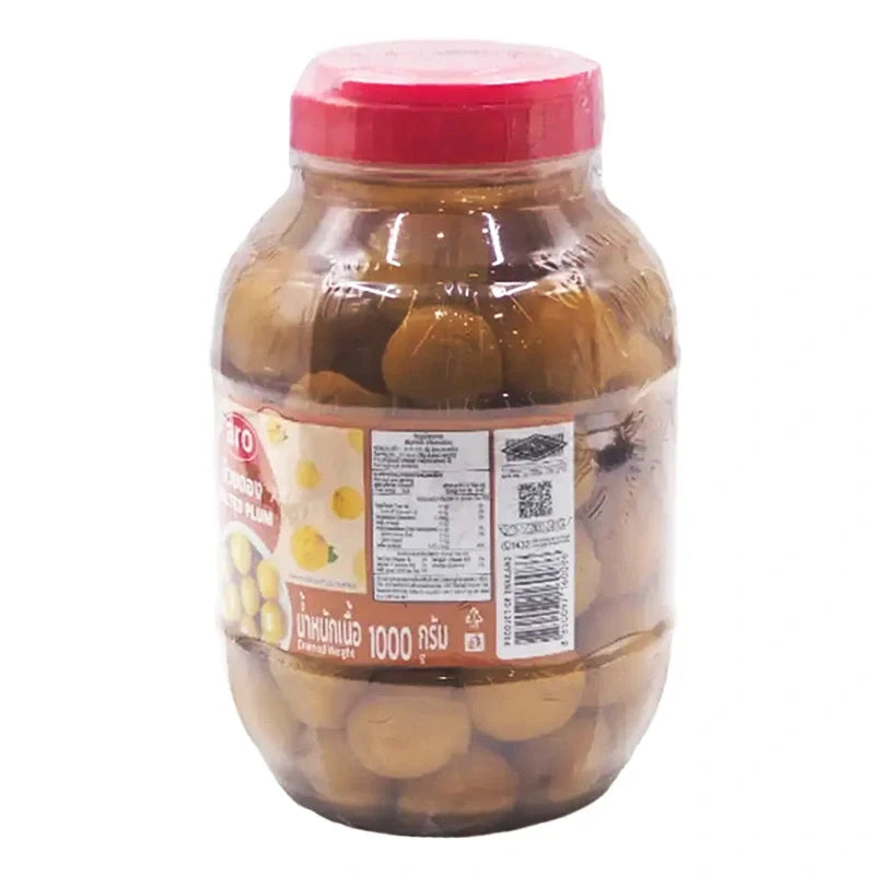 Aro Salted Plum in a 1.8kg package, dry grocery product, showing the salted dried plums in the image.