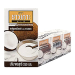 Chaokoh Coconut Cream 250ml bottle, Thai brand, shown in six-pack packaging, ideal for cooking and baking recipes