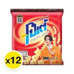 Potaa Potato Extrude Snack 12g pack, crispy snack snack in colorful packaging, ideal for dry grocery and confectionery snack lovers.