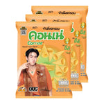 Cornae Corn Snack Cheese 46g pack, crunchy corn snack with cheesy flavor, shown in a trio pack for dry grocery snack collection.