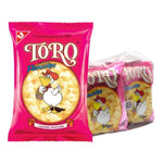 TORO Popcorn Extrude snack packs, 80g each, featuring crunchy, salty popcorn in a dry grocery snack pack.