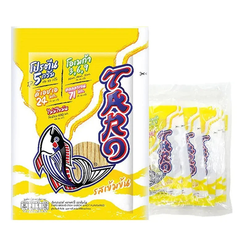 TARO Taro Fish Snack 5g x12 pack of crispy dried fish snacks in colorful packaging for savory snack lovers