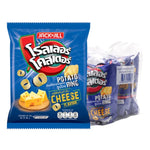 Roller Coaster Extrude Cheese snack pack with three 54g bags, dry grocery snack, crunchy cheese confectionery from ROLLER COASTER.