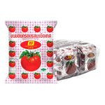 FF Snack Tomato Flavored 15g pack of dry grocery snack snacks confectionery, showing colorful tomato-flavored snack pieces.