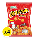 Carada Crispy Snack Squid Flavor 52g, dry snack with crunchy texture, in a colorful package, perfect for snack lovers.