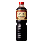 Yamamori Shoyu Special Tokusen soy sauce bottle, 1L, in clear packaging with Japanese text and label, suitable for dry grocery use.