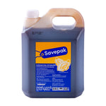 Savepak Oyster Sauce 4.4kg in a clear bottle, showcasing its dark, savory liquid for use in dry grocery cooking and flavoring.