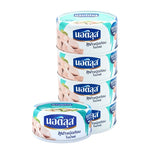 Cans of Nautilus Tuna Chunk in Spring Water, 170g each, showing the label and open can with tuna chunks inside.