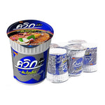 WAIWAI Instant Noodles Tom Klong 60g pack, dry grocery product with six individual noodle packs in a colorful, appetizing display.