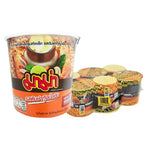 Mama Cup Tomyum Kung Creamy 42g x6 package of dry grocery instant soup with creamy Tomyum flavor and shrimp ingredients.