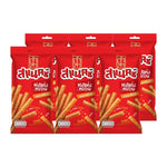 Chao SUA Snack Pork Stick 18g x6, dry grocery snack with savory pork flavor, packaged in six individual sticks.