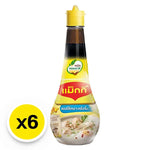 Six bottles of MAGGI Seasoning Sauce, 200ml each, in a dry grocery product display with the bottles showing the label and dark liquid inside.