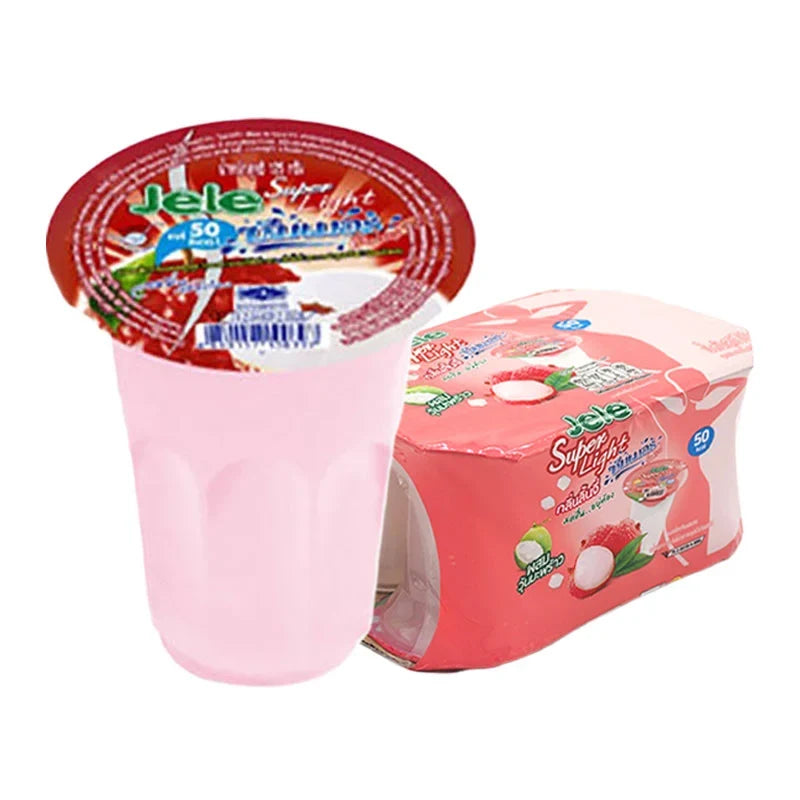 Jele Summer Fresh Lychee snack pack, 125ml bottles, six-pack of fruity dry grocery confectionery by JELE.