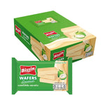 BISSIN coconut wafer snacks, 24g x12 pack, dry grocery confectionery with crispy coconut-flavored wafers for snacking.