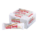 Beng Beng White Chocolate wafers, 20g pack, part of snack confectionery, shown in a close-up image.