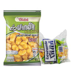 KOHKAE Salted Broad Beans snack, 85g x 3 packs, dry grocery snack with salted, crunchy broad beans in a clear package.