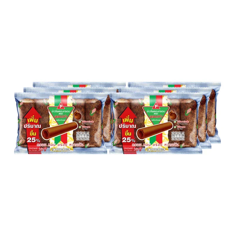 Nomtang Corn Chocolate snack pack, 38g x6, featuring crispy corn coated in chocolate, packaged in a colorful box.