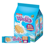 FUN-O Sandwich Cookies filled with milk-flavored cream, 40.5g, a crunchy snack in dry grocery and confectionery.