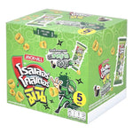Roller Coaster Mini Ring Seaweed snack in 14g package, a dry grocery snack confectionery with seaweed flavor.
