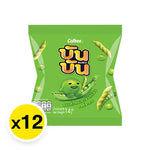 BUN BUN Sugar Pea Original Flavor snack pack, 14g x12, dry grocery confectionery with colorful packaging and sugar-coated peas.