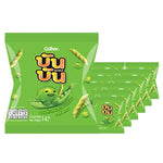 BUN BUN Sugar Pea Original Flavor snack pack, 14g x12, in clear plastic packaging with colorful branding and product label.