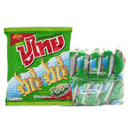 PU Thai Crispy Nori Seaweed snack, 12g packs, crispy dried seaweed for snacks and confectionery, in colorful packaging.
