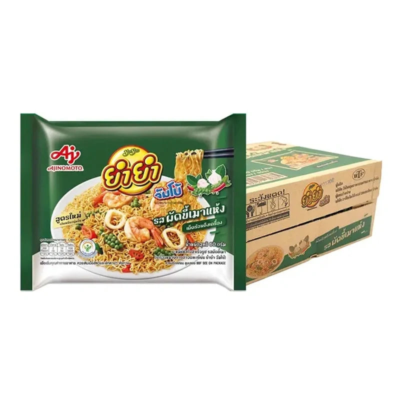 YUMYUM Jumbo Instant Noodle Pad Kee Mao package, 60g x 30, dry grocery product with cooked noodles and Pad Kee Mao flavor.
