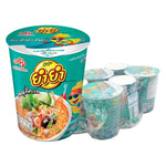 YUMYUM Suki Seafood Instant Noodles Cup, 60g, dry grocery product with seafood flavor in a six-pack.