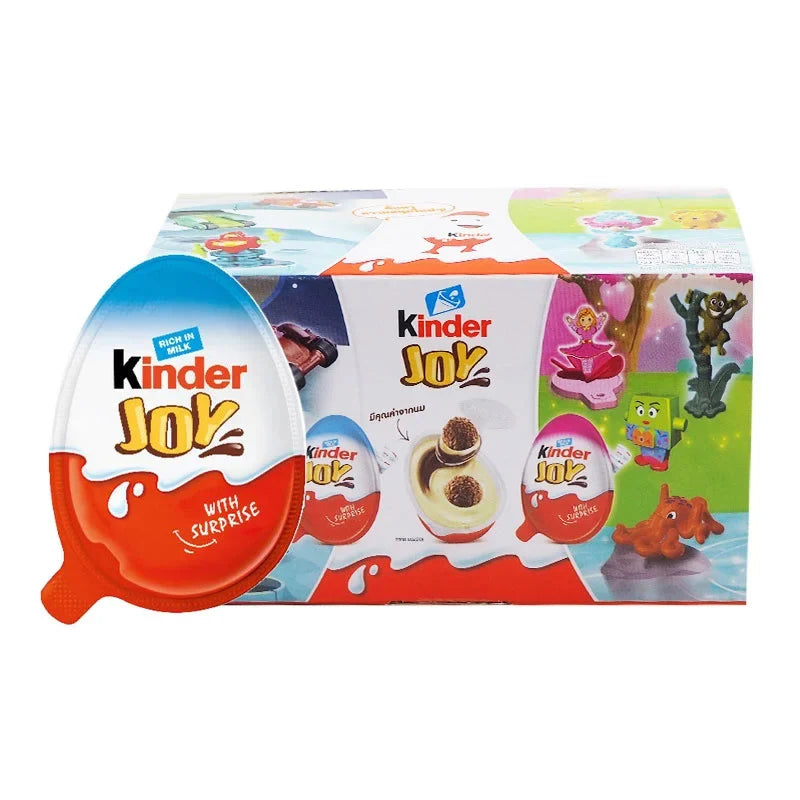 Kinder JOY Chocolate 20g snack package, showing the iconic Kinder JOY branding and colorful confectionery design.