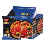 Nissin Thai Signature Instant Noodles stir-fried curry sea crab flavor in dry grocery packaging, ready for quick Asian-style meal