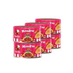 Pumpui Babyclam Chilli70gx6 dry grocery pack featuring six 70g chili sauce bottles from the PUMPUI brand.