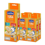 Nautilus Tuna Spread with Crackers, 85g pack, featuring creamy tuna spread served with crispy crackers in a dry grocery product image.