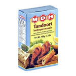 MDH Tandoori Chicken Masala 100g dry spice blend in a colorful package, used for flavorful Indian tandoori chicken dishes.