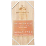 Bohnchen & Co sugar-free milk chocolate bar with 40% cocoa, healthy guiltless milk chocolate in a sleek wrapper