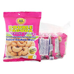 Double Pagoda Cashew Nut snacks in a 30g pack, featuring roasted, crunchy cashews in a colorful package.