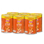 Lay's Stax Spicy Lobster Potato Chips in 42g packs, crunchy snack from Lay's with bold seafood-inspired flavor.