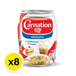 CARNATION evaporated milk 140ml cans, pack of 8, suitable for baking and cooking in dry grocery products