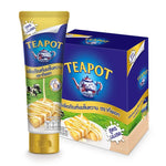 Teapot Squeeze Sweetened Condensed Milk 180g pack, featuring eight containers of creamy, sweetened milk for desserts and drinks.