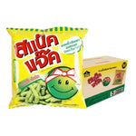Snack Jack Green Pea snack case with 72 individual 15g packs, dry grocery snack food from Snack Jack.