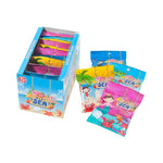 Jelfy Gummy Mini Sea Fruit snacks in 15g package, colorful gummy candies shaped like sea creatures, on a plain background.