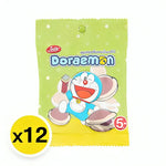 Jelfy Gummy Doraemon Fruit snacks in 15g packages, colorful gummy candies featuring Doraemon character, packaged in a box of 12.
