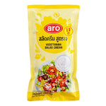 ARO Vegetable Salad Cream 1kg jar, dry grocery product, creamy dressing for salads with vegetable ingredients, in a clear plastic container