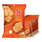 Chao SUA rice cracker with pork floss in a 30g pack, featuring crispy texture and savory topping, part of snack and confectionery selection.