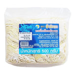 Five Dragon Yellow Noodle 500g, dry grocery, uncooked yellow noodles in a clear package, suitable for stir-fry and noodle dishes.